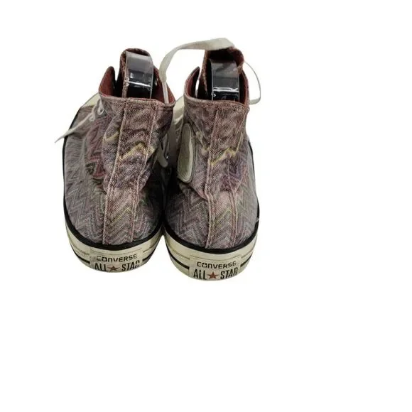 Missoni‎ Converse Chuck Taylor Hi Top Sneakers M 8 W 10 Purple Metallic Zigzag